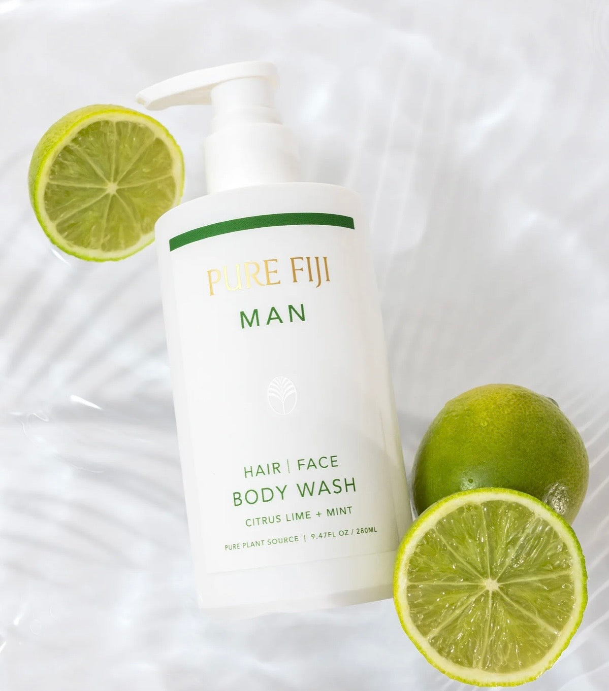 Pure Fiji Man Hair Face Body Wash Citrus Lime And Mint